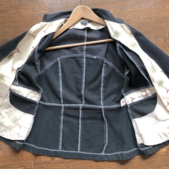 Vintage Preloved tailored cotton jacket, hand made - Picture 3 of 3